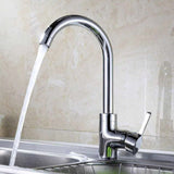 Kitchen Sink Mixer Taps Swivel Spout Single Lever Tap Mono Modern Chrome Faucet