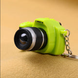 Mini Camera Keychain SLR Camera Keychain Car Key Chain Key Ring LED Flashlight Colorful Kaca Key Chain For Gift Wholesale