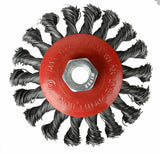 4Pcs Twist Knot Semi Flat Wire Wheel Cup Brush