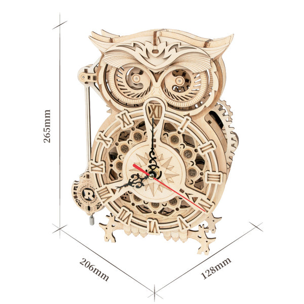 Creative DIY Toys 3D Owl Wooden Clock